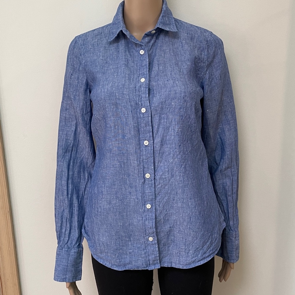 J. Crew Baird Mcnutt shirt Irish linen perfect